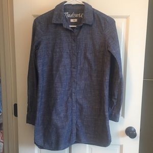 Madewell - Chambray Shirt Dress - Size Small